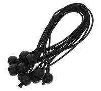 10 Pezzi Corda Elastica con Sfera Nera, , per Fissaggio Esterno | Lattice e Sfera in Plastica, Gestione Fasci e Carichi, per Escursioni, Teloni e Canne da Pesca