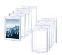 10 Pezzi Cornici per Carte, 35PT Custodia per Carte da Collezione, Magnetic Trading Card Holder, Protezioni per Carte Trasparente, Bustine Protettive Porta Carta Buste per Carte Collezionabili
