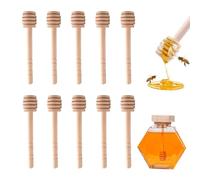 10 Pezzi cucchiaio per miele cucchiaini legno Spargimiele Legno Piccoli, Cucchiaini Bastoncini Miele Legno Piccoli Mini Spargimiele 10 cm per Vaso di Miele Jar Ringraziamento Matrimonio Battesimo