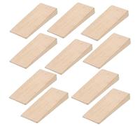 10 Pezzi Cunei in Legno Triangolari per Manici e Martello | Accessorio per Riparazione Utensili, Stringe la Testa, da Tagliare su Misura, Beige