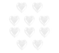 10 Pezzi Cuore Natalizio Apribile in Plastica | Si Separa in Due Parti, Si Apre e Chiude Liberamente, per Piccoli Dettagli e Ricordi
