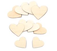 10 Pezzi Cuori in Legno Cuore di Legno Naturale Decorativi, Abbellimenti del cuore di legno in bianco per le nozze di nozze delle placche Art Craft Card Making or Decoration (80mm)