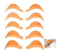 10 Pezzi Cuscinetti in Silicone per Sollevare le Ciglia, XS/S/M/L/XL Bigodino per Ciglia in Silicone, Bigodini Laminazione Ciglia Riutilizzabili, Fai Da Te Strumento di Trucco (Arancione)