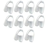 10 pezzi cuscinetti protettivi contro il bruxismo per un sonno notturno confortevole senza odori e non irritanti per tutto il giorno orale sano (White One Size)