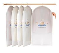 10 Pezzi Custodia Porta Abiti, PEVA Buste Per Abiti,Vestiti Con Cerniera, Custodie Copri Abiti Per Camicie, Giacche, Abiti, Maglioni(Capibara,XXL)