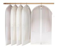 10 Pezzi Custodia Porta Abiti, PEVA Buste Per Abiti,Vestiti Con Cerniera, Custodie Copri Abiti Per Camicie, Giacche, Abiti, Maglioni(Natural,X-Large+XX-Large)