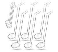 10 pezzi da 1,2 once, mestolo piccolo, mestolo di plastica trasparente, mini mestolo, cucchiaio per