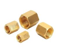 10 pezzi da 1/8", 1/4", 3/8", 1/2" e 3/4" con filettatura femmina in ottone, connettore asta con dado esagonale. (06-06,10 pezzi)