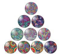 10 pezzi da 10 mm a 30 mm rotondi fatti a mano con motivo floreale, cabochon in vetro fotografico, base per gioielli, accessori per ciondoli, foto di fiori colorati, mix da 10 mm