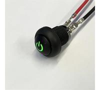 10 pezzi da 12 mm con chiusura a scatto, tipo normale aperto, simbolo speciale stampato a pressione(Led color green,Latching,LED Voltage 12V)