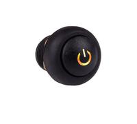 10 pezzi da 12 mm con chiusura a scatto, tipo normale aperto, simbolo speciale stampato a pressione(Yellow led color,Latching,LED Voltage 24V)