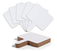 10 pezzi da 24,6 x 20 cm a secco, lavagne di risposta lavabili, tenute a mano in legno bianco, lavagna bianca double face, per lezioni in classe, riunioni di ufficio, feste di famiglia