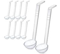 10 pezzi da 7,8 pollici 1 oz mestolo piccolo trasparente mini mestolo per salsa manico lungo mestolo