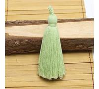 10 pezzi da 7 cm colorati grandi nappe, segnalibri nappe boho troddel mobili nappe spesse decorative per progetti fai da te, accessori (verde tende)