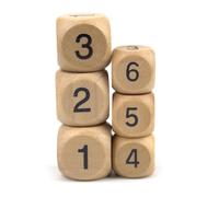10 pezzi dadi in legno con angoli tondi a sei lati Dices gioco da tavolo Dices 1-6 Dices numerati gioco da tavolo tensione per feste