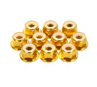 10 Pezzi Dadi Serratura in Lega Alluminio M8 Passo 1.25mm per Gold Tone