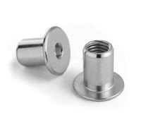 10 pezzi Dado a Manicotto con Testa Piatta M6 x 18 Acciaio Zincato Chiuso con Esagono Incassato 4mm Dado con Bussola con Cava Esagonale Dadi Manicotti su chiave Allen Dadi Rotondi