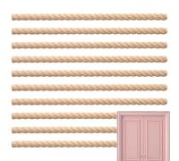 10 pezzi decorativi in legno grezzo per lavori artigianali | Cornice decorativa in legno 3D incompiuta, decorazione per mensole, specchi, armadi, credenze, mensole e finestre