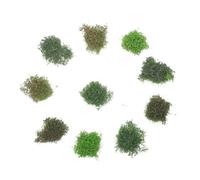 10 Pezzi D'erba in Miniatura Realistico per Diorama e Modellismo | Plastica Nylon, Colori Sfumati e Foglie Separate, Mantiene la Forma Dopo il Riposizionamento