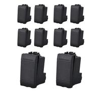 10 Pezzi Deviatore 16A, Compatibile Con Bticino Living International, Nero | 1P Unipolare, 220V, Retroilluminabile, 1 Modulo, Serie MBL