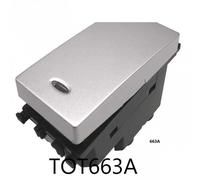 10 PEZZI DEVIATORE SPIA ALLUMINIO - MOD. 663A - COMPATIBILE CON VIMAR PLANA