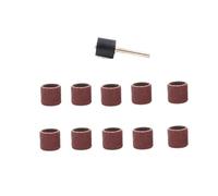 10 pezzi di accessori for nastri abrasivi grana 60-600# + 1 pezzo di mandrino for levigatrice a tamburo da 12,7 mm, utensile rotante, punte for trapano for unghie, utensili elettrici(P40)