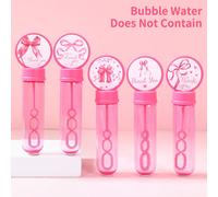 10 pezzi di adesivi decorativi a forma di fiocco rosa per feste di nascita, decorazione per tubi di bolle, fiocchi rosa fai-da-te per tubi di bolle trasparenti per feste di primo compleanno, per festa