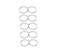 10 Pezzi di Anelli Circolari per Crostate con Fori In Acciaio Inox per Torte Alla Frutta, Stampi per Mousse, Stampi da Cucina, 10 cm