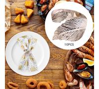 10 Pezzi di Anelli di Tovaglioli per Foglia per Le Disposizioni Del Tavolo