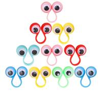 10 pezzi di anelli per bulbo oculare, set di giocattoli per burattini da dito per bulbo oculare, dito sinuoso per occhi, pupazzi di plastica per occhi su anelli per bambini, bomboniere per ragazzi e
