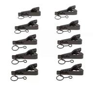 10 pezzi di anello in metallo nero stile mini 9 mm di diametro clip de solapa bavero collare supporto