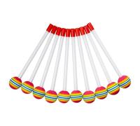 10 pezzi di bacchette for batteria, testa lecca-lecca arcobaleno, lunghe e robuste, set for, for esercitarsi, strumento musicale a percussione Per Batteria