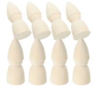 10 pezzi di bambole con mollette in legno vuote, bambole con mollette non