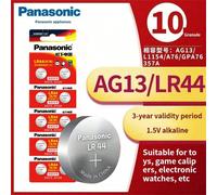 10 Pezzi di Batterie originali LR44 LR41 LR43 LR1130 A76 AG13 AG10 AG3 AG12 189 L1154 A76 357a LR44 LR44 per giocattoli e lampade 1 ConteggioAcciaio Hadfield