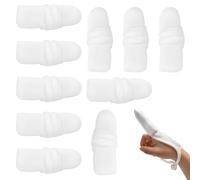 10 pezzi di bende per dita traspiranti in cotone, bendaggio bianco per punte delle dita per cura delle ferite, fissaggio, protezione delle dita durante la cottura e nella vita quotidiana