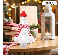 10 pezzi di bottiglie di succo Natale, contenitore trasparente per bevande