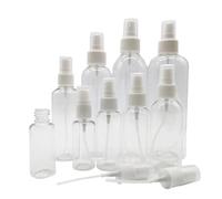 10 pezzi di bottiglie ricaricabili da viaggio in plastica trasparente for profumo, flacone spray vuoto piccolo 10/20/30/50/60/100 ml Per Viaggi(60ml)