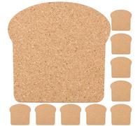 10 pezzi di brindisi a forma di toast sotto sottobicchieri di tazza per uffici