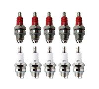 10 pezzi di candele di accensione L7T a due tempi adatte for elettrodi for motoseghe, tosaerba, candele di accensione, accessori for macchine da giardino(White-10pcs)