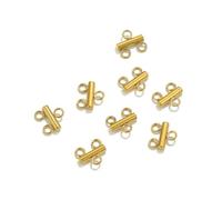 10 pezzi di chiusura a strati in acciaio inossidabile con cauzione per connettore fai da te per gioielli, braccialetti, collane, chiusura a strati per connettore di gioielli, ciondolo sfuso-Z1192G2