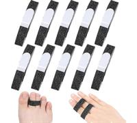 10 pezzi di cinturini per dita Buddy Tape, cinturini antiscivolo con gancio e passante, fasce riutilizzabili in tessuto per dita rotte
