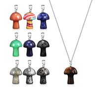 10 pezzi di ciondoli a forma di fungo, funghi di cristallo per bracciale,