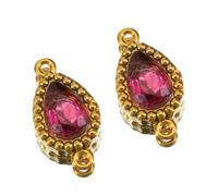 10 pezzi di ciondolo quadrato a forma di goccia d'acqua in C con 2 fori, connettore per bracciale in acciaio inossidabile, ciondolo ovale per collana e orecchino, creazione di gioielli fai da te-24-