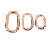10 pezzi di clip con fibbia in metallo apribile a molla ovale - Anelli a moschettone versatili for borse, portachiavi e accessori(Rosegold,16mm)