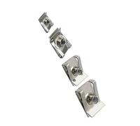 10 pezzi di clip in acciaio inossidabile tipo U con filettatura M6 M5 M4 M8 8 mm 5 mm 6 mm 4 mm dadi a lamella adatti for auto moto scooter ATV ciclomotore(M6)