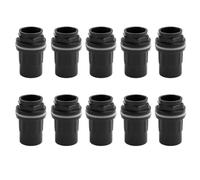 10 Pezzi di connettori for Tubi in PVC Spesso for Scarico, Giunti di Ingresso e Uscita for acquari, irrigazione da Giardino, acquari, 20-50 mm(Black,25mm)