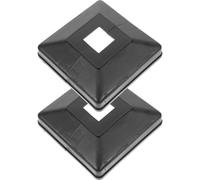 10 pezzi di copertura inferiore in plastica for ringhiere solari, luci alimentate, pali del portico, corrimano delle scale, tappi terminali for recinzione ricambio per Appunti