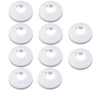 10 Pezzi di Copertura per Tubi di Riscaldamento, Fibbia Decorativa per Aria Condizionata e Tubi dell'Acqua (Bianco)