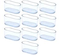10 pezzi di coperture per gambe di sedia in gomma ovale trasparente, tappi antigraffio in PVC per gambe di mobili, coperture per piedini da tavolo, protezioni per pavimenti per tavolo, sedia