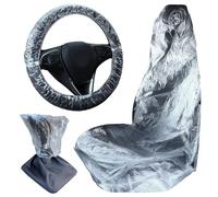 10 pezzi di coprisedili auto monouso con copristerzo e coprifari, coprisedili in plastica impermeabili e antipolvere, coprisedili universali per sedili anteriori per la maggior parte dei veicoli